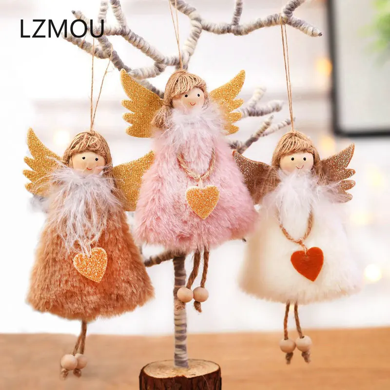 Подарок на Новый год 2021 милая Рождественская шелковая плюшевая кукла ангел