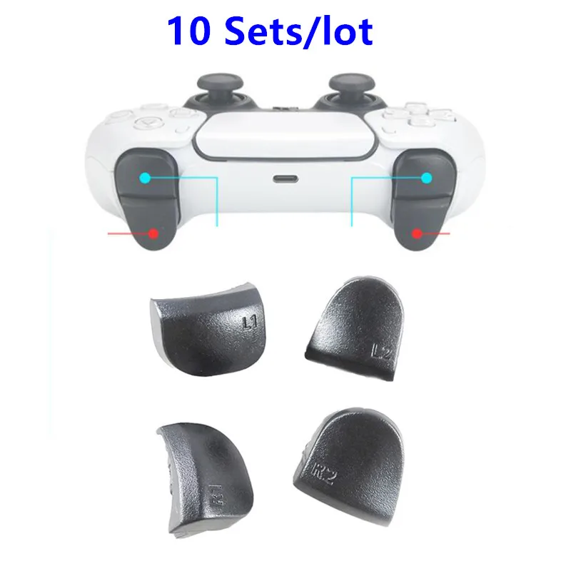 

10 комплектов полный набор R2 R1 L2 L1 Замена пусковых кнопок с пружины для PS5 Playstation 5 игра для ремонта регулятора аксессуары