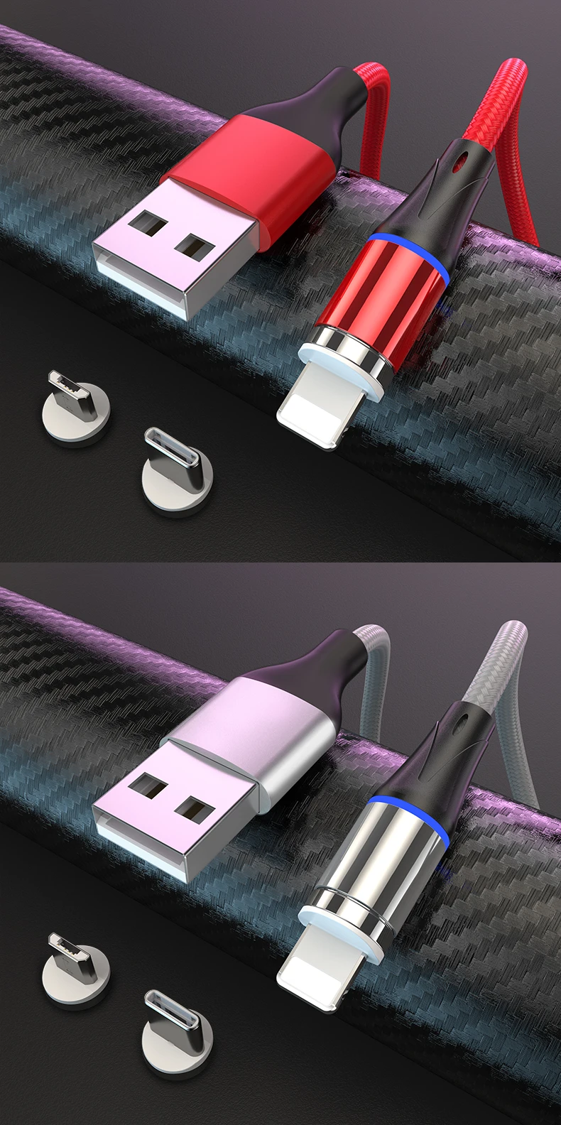 Магнитный кабель Micro USB для быстрой зарядки Vanniso 2m 3A для iPhone X 7 samsung A50 Xiaomi mi9, магнитный кабель usb type-c для передачи данных