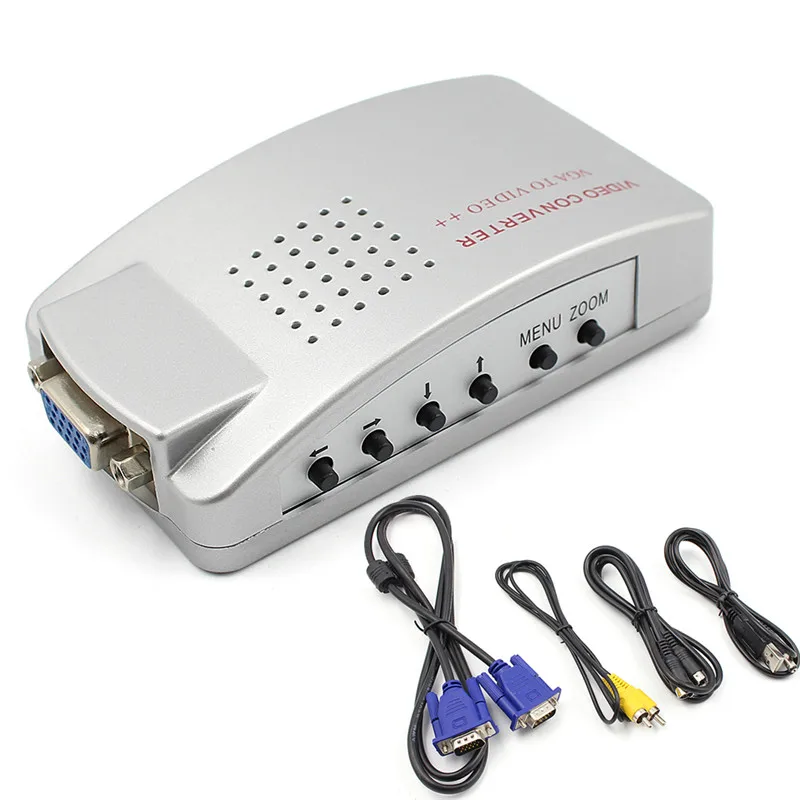 Универсальный преобразователь для ПК VGA в TV AV RCA, адаптер сигнала, преобразователь видео, композитный, поддерживает NTSC PAL для компьютера