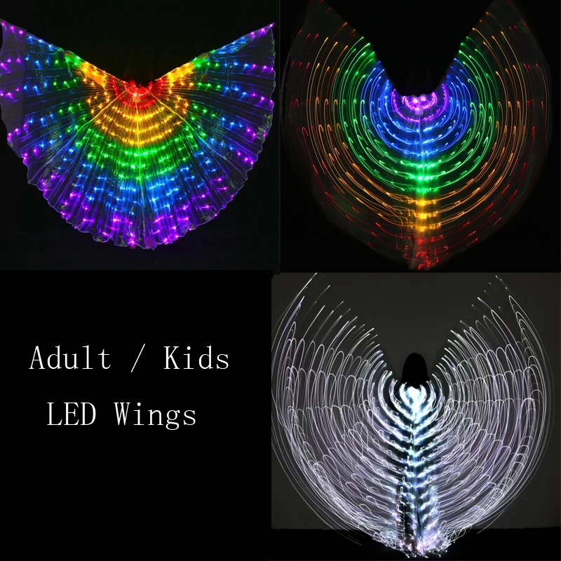 Большая красочная светящаяся Бабочка для Хэллоуина взрослый светодиодный