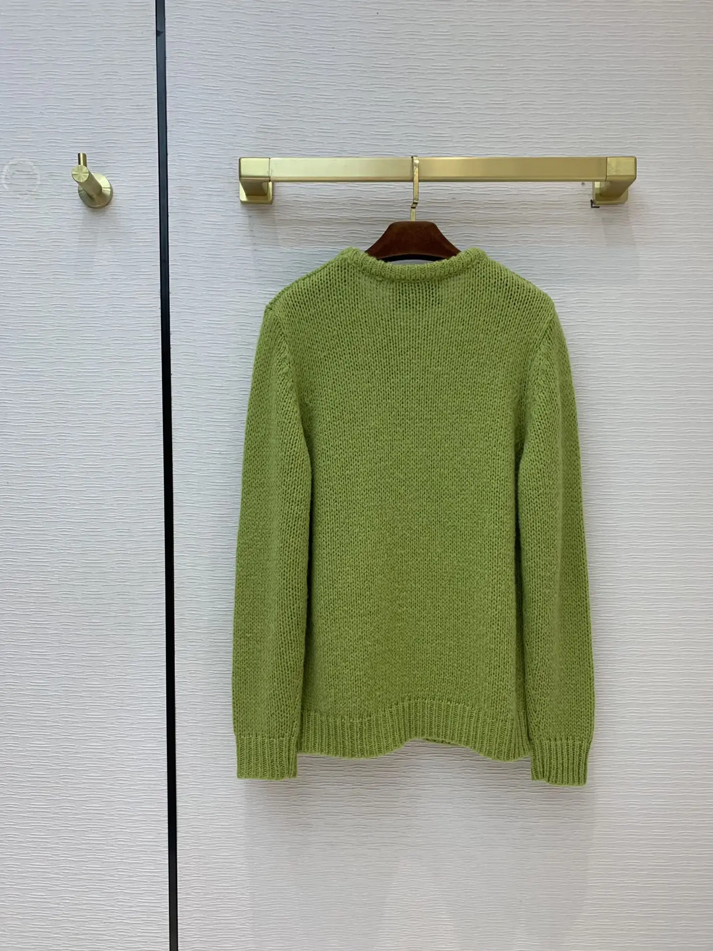 

Wool Blended Mohair Pullovers Luxury Brand 2021 Autumn Winter Women New Striped O-Neck Short Sexy Slim Knit Sweater