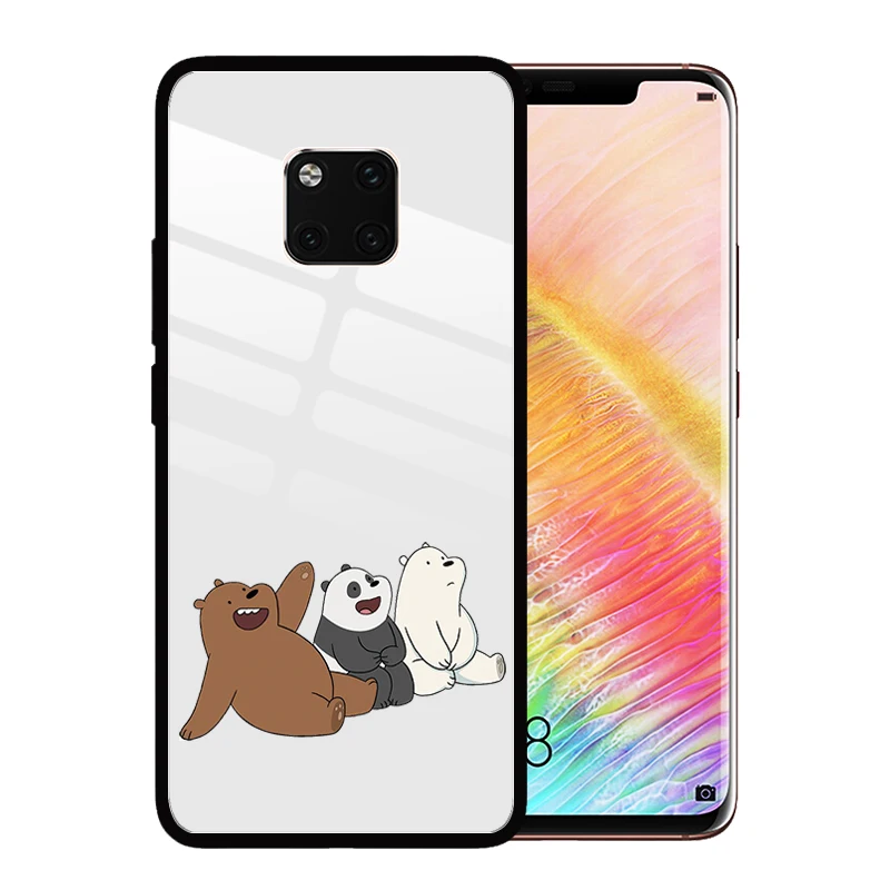 Чехлы из закаленного стекла для Huawei Mate 30 Pro 20 Lite 10 20X Мультяшные милые