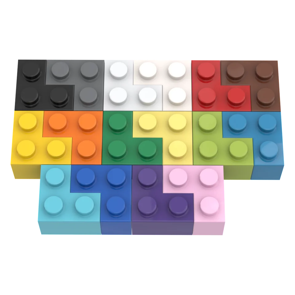 

30PCS Right Angel Brick 1*2*2 Building Blocks Compatible Major Brand Kids Toys 2357 Early Learning MOC Education Gifts