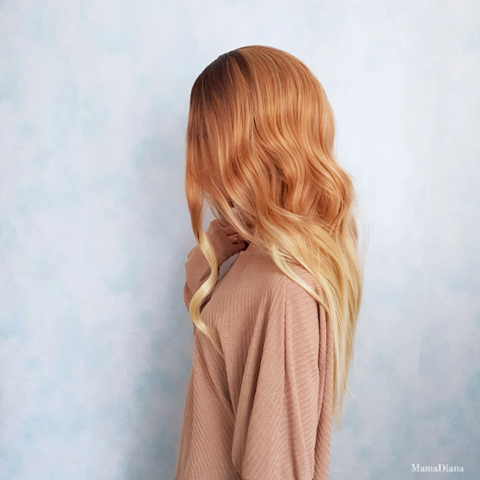 Длинные Синтетические парики Омбре блонд 22 дюйма длинные кудрявые для женщин