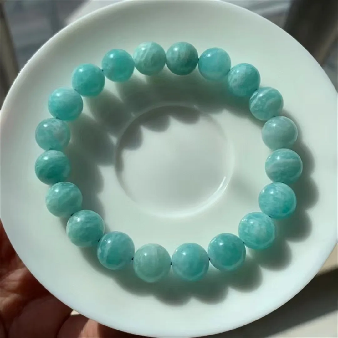 

9mm Natural Amazonite Bracelet For Women Lady Men Healing Luck Gift Crystal Stone Beads Reiki Gemstone Strands Jewelry AAAAA