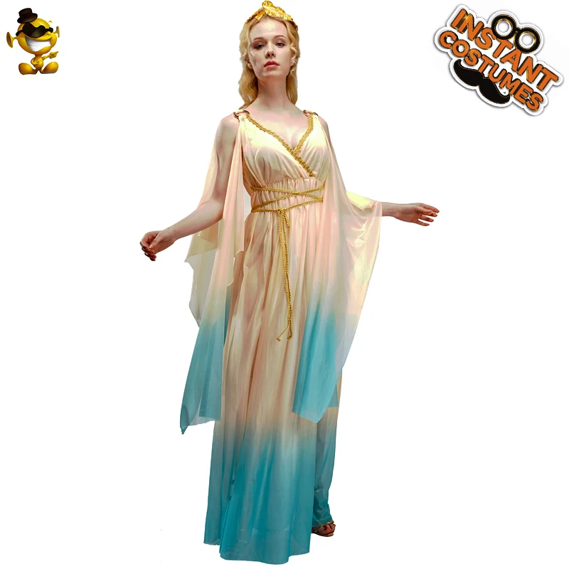 Греческая богиня платье костюм хэллоуивечерние Косплей Взрослые женщины
