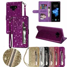 Bling Case For Samsung A52 A72 A33 A12 A22 A70 A50 A40 A30 A20 A10 A21 A51 A71 Leather Flip Zipper Wallet Card Stand Phone Cover