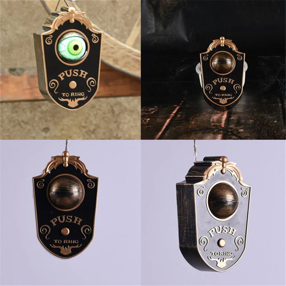 

Halloween One Eyed Doorbell Decoration Ghost's Day Glowing Hanging Piece Whole Door Hanging Plastic Doorbell Eyeball Bell Decor