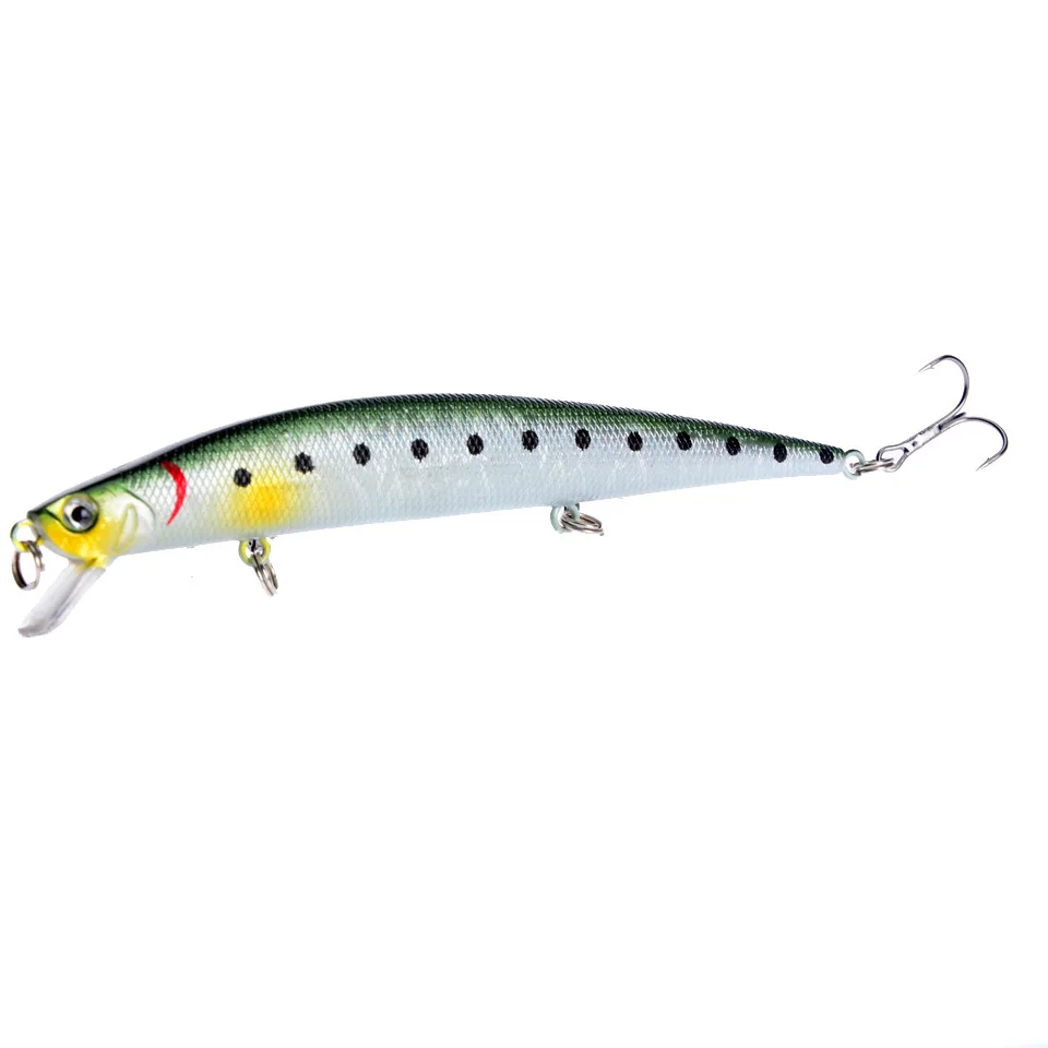 1 шт., жесткая приманка в виде гольяна, 12 см/12,6 г, воблеры 6 цветов, 3 крючка, пластиковые приманки - Цвет: Z110-5