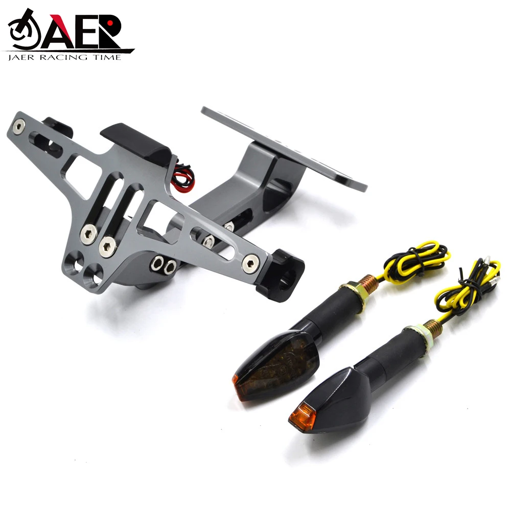 Кронштейн номерного знака мотоцикла держатель подсветка для Yamaha FZ6 FAZER FZ6R FZ8