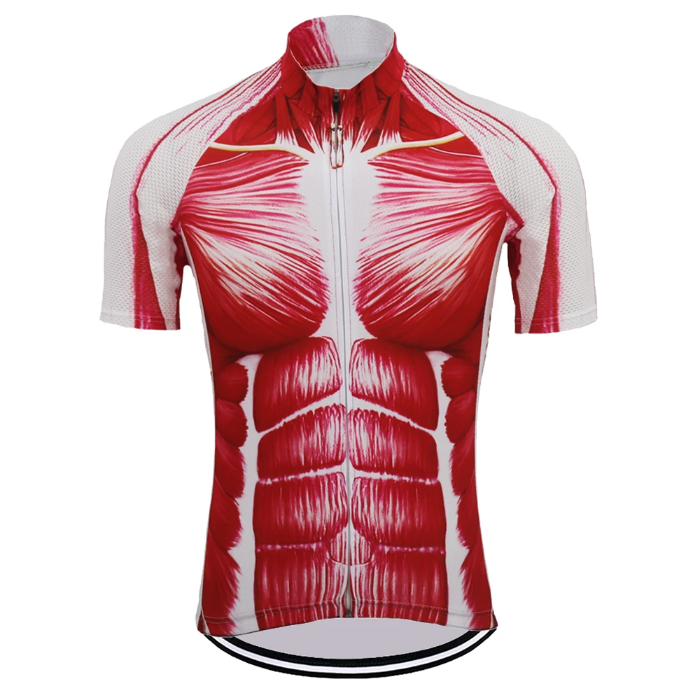 

NEW muscle Cycling jersey Men Short sleeve Bike jersey Summer cycling clothing MTB Breathable Outdoor sports road Sportswear