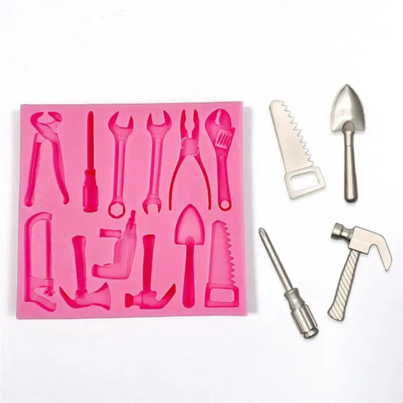 

2 Pcs/ Set Silicone Chocolate Molds Including 21 Different Mini Construction Tool Molds for Wedding Birthday Party Cake