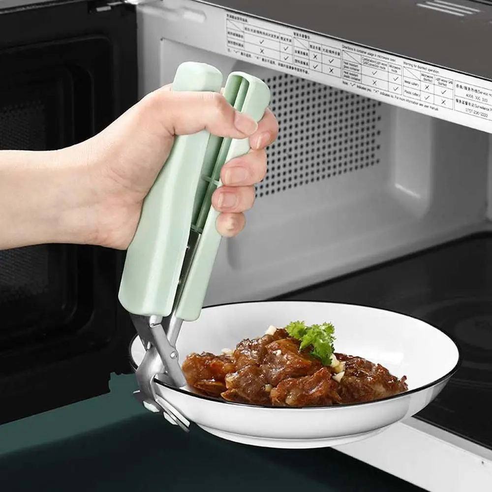 

Нескользящие щипцы из нержавеющей стали, плоскогубцы, зажим для чаши, блюда, кухонная утварь, захват для тарелки, зажим для горшка