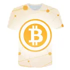 МужскаяЖенская футболка off white с биткоином, забавная футболка с 3D-принтом для пары, модная футболка высокого качества, классические топы с круглым вырезом и короткими рукавами