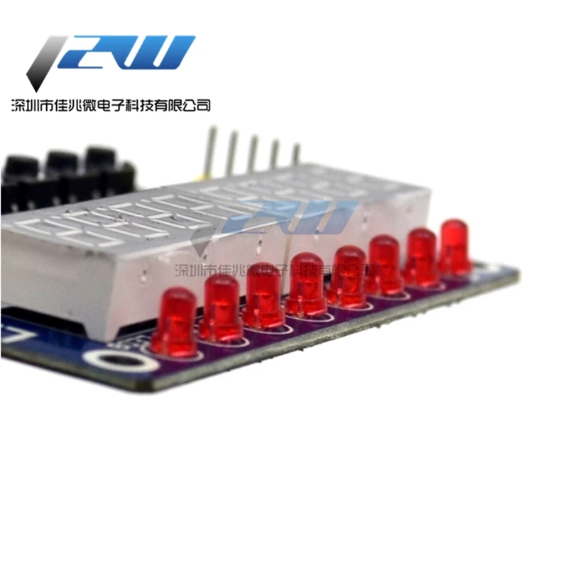 Модуль цифросветодиодный светодиодного дисплея TM1638 с клавиатурой (8-битная