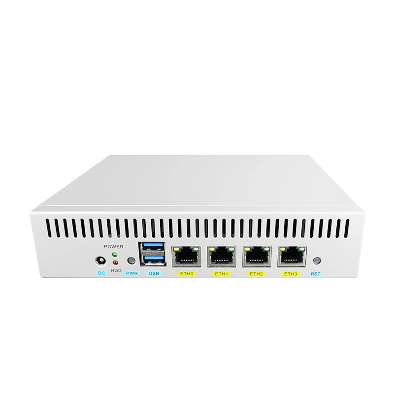 Fanless Firewall Router White J1900 2.0 Ghz Industrial Compu