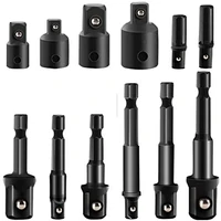 12pcs drill socket adapter and reducer set extension set turns power drill into high speed nut driver 14 38 and 12 drive