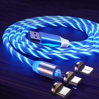 led lighting 360 magnetic cable micro usb type c cable fast charging usb c cable magnetic charger for huawei samsung xiaomi