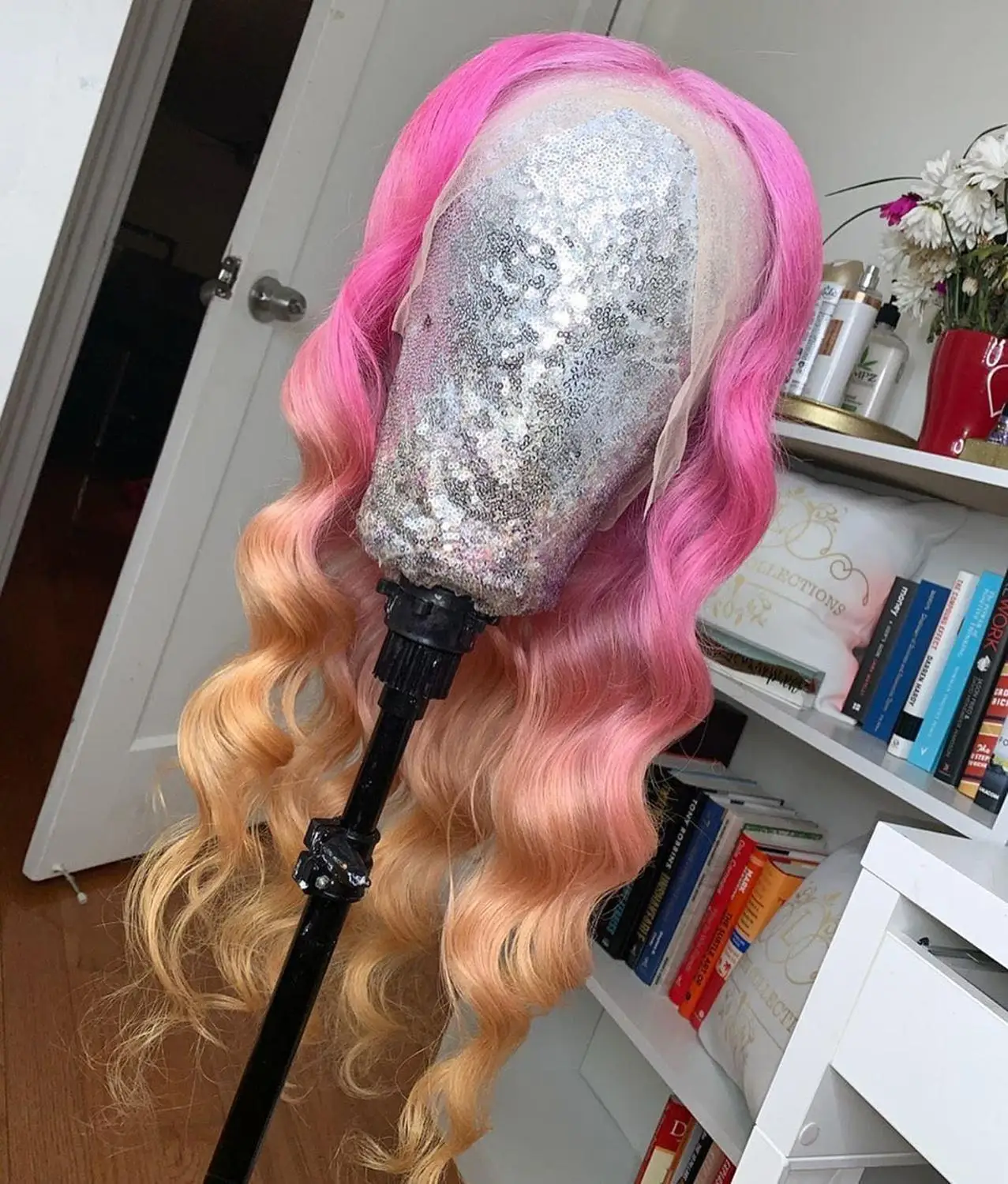 613 Цвет кружево средняя часть парик человеческих волос парики для женщин