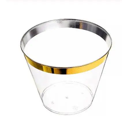 50 шт. бокал для вина из розового золота 9 унций пластиковая стеклянная чашка