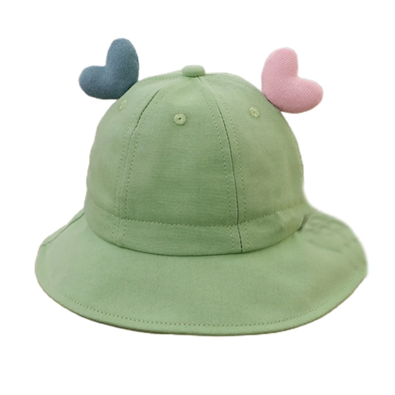 

Summer Double-Colors Hearts Beach Hat Casual Simple Cute Sweet Sun Hats LX9E