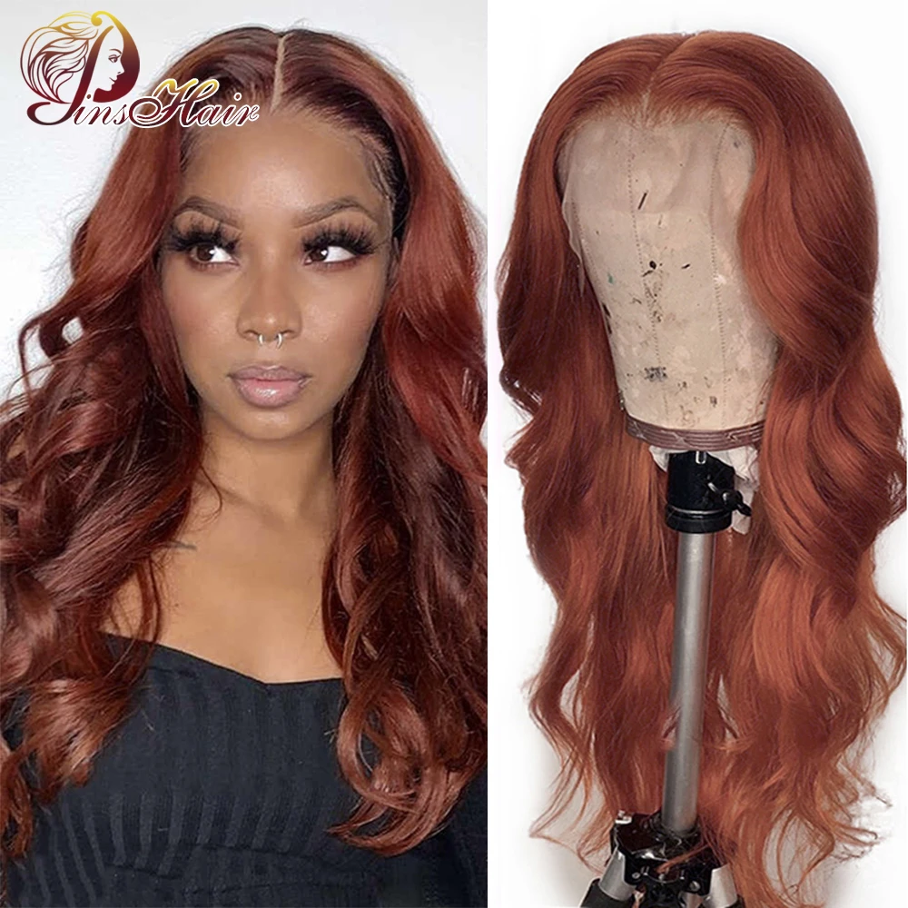 

Парик с прозрачной кружевной передней частью Dark Auburn, натуральные волосы для женщин, черный, волнистый, оранжевый, коричневый, индийский, Рем...