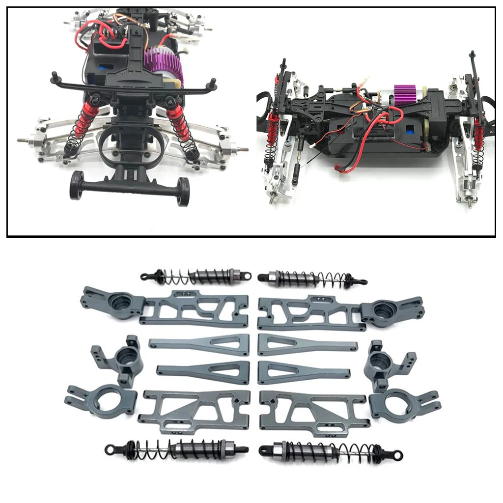 

Metal Upgrade Kit fit for WLtoys 1/12 Scale RC Truck Steering Set Parts Accs