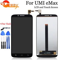 for umi emax lcd display and touch screen assembly phone repair parts with tools adhesive for umidigi emax lcd