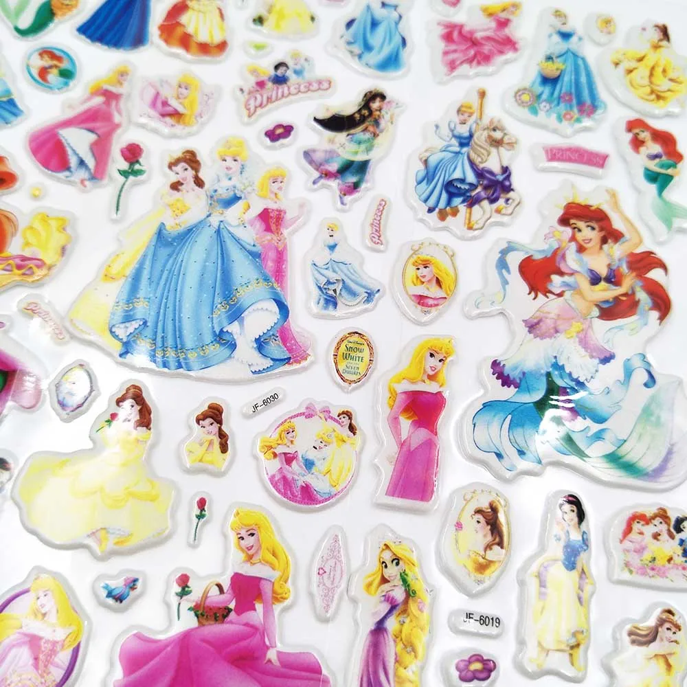 6 шт. принцесса пузырь наклейки мультфильм детский подарок на день рождения ToyChild