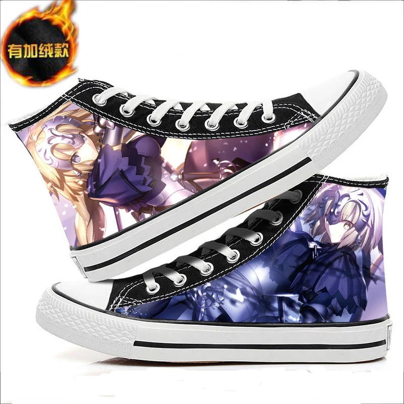 

Fate/stay night cos shoes canvas fashion plus velvet shoes casual men women college anime cartoon students high help