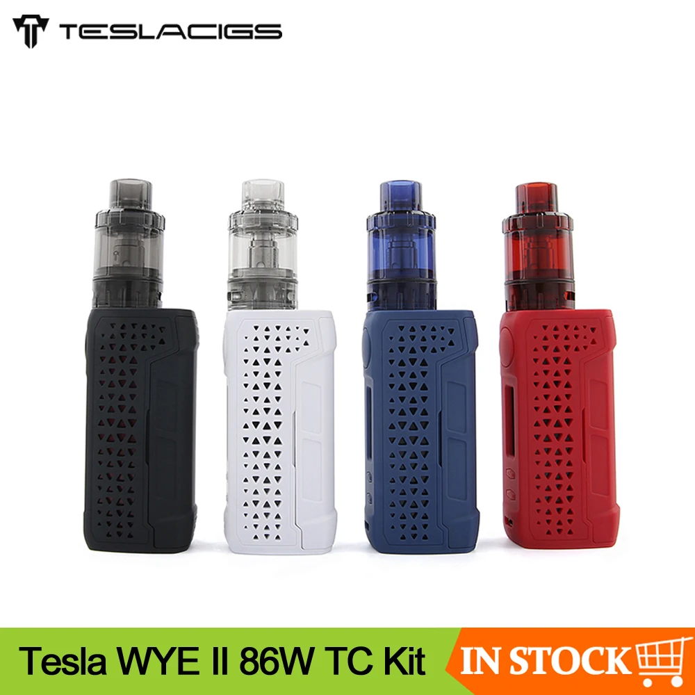 Оригинальный комплект Tesla WYE II 86W TC/VV Box Mod с 4 мл цитрином 24 баком распылителем набор