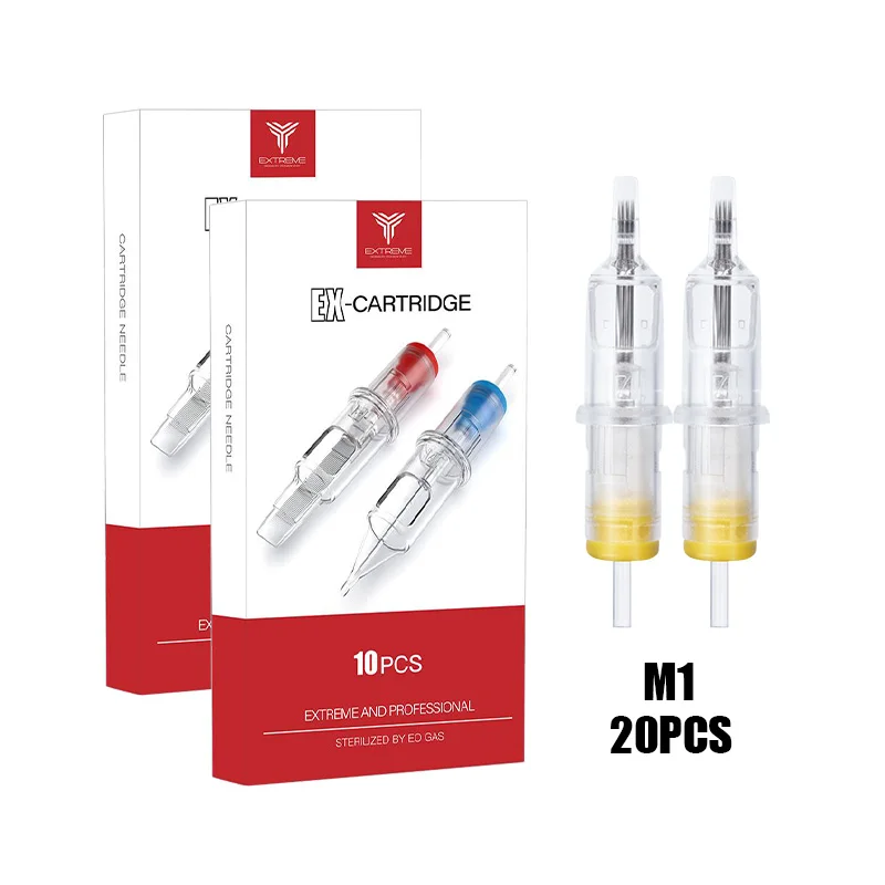 

Top 20pcs Sterile Needles M1 Disposable Tattoo Cartridge Needles Magnum for Tattoo Rotary Pen Supplies Makeup