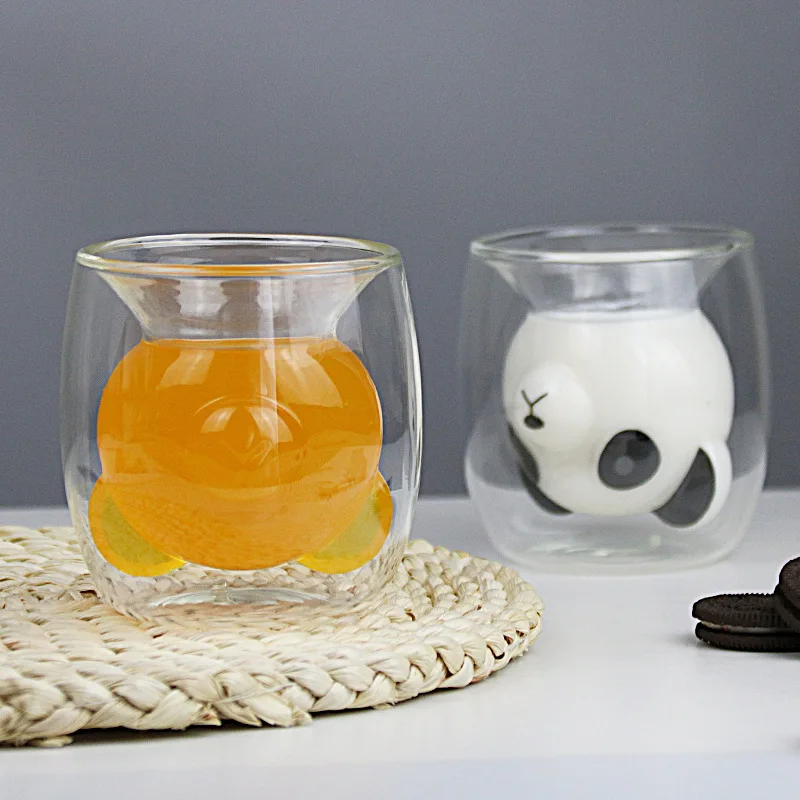 250 мл креативная кружка для завтрака с пандой молока милым мультяшным медведем