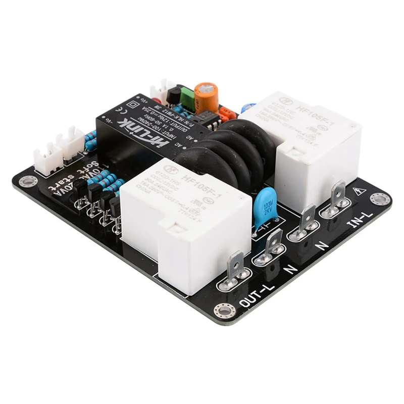 

2000W High Power Soft Start Board 30A Dual Temperature Control Switch Delayed Start Board for Amplifier Amp DIY