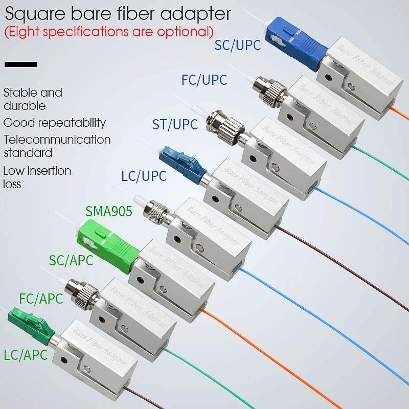 

Free Shipping New Optic Fiber Connector FC SC ST Square Bare Adapter Flange Temporary succeeded OTDR Test Coupler Special Sale
