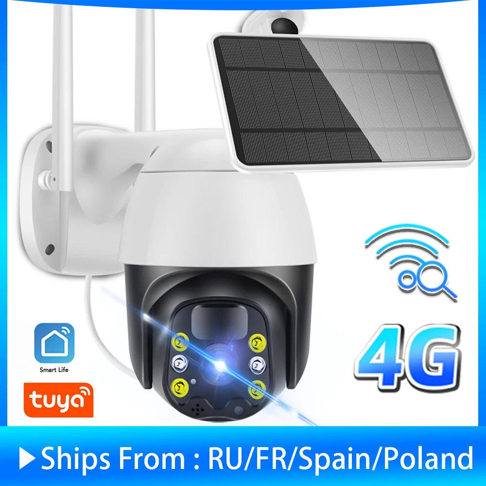 4G sim карта солнечная батарея PTZ камера WIFI 1080P панель Батарея наружная PIR