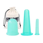 3 шт банки силиконовые присоски для массажер лицо тело Ventouse целлюлита присоска массажные банки для облегчения боли массаж баночный набор