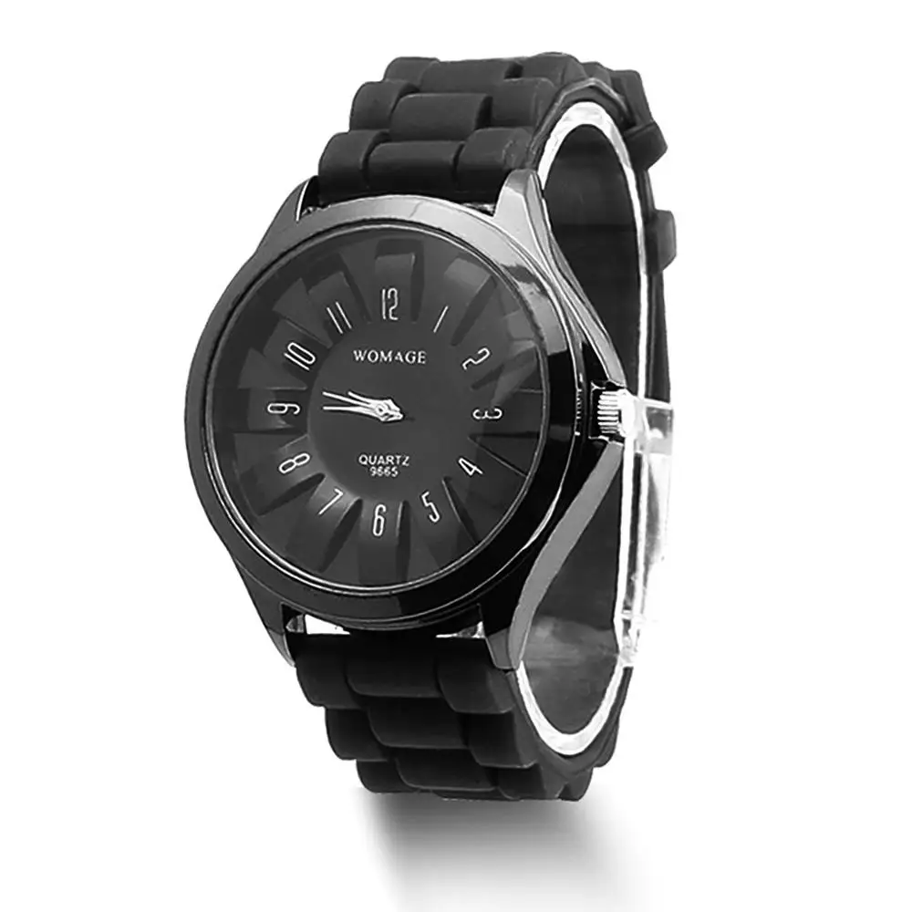 Подарочный набор мода унисекс желе гель Кварцевые спортивные наручные часы