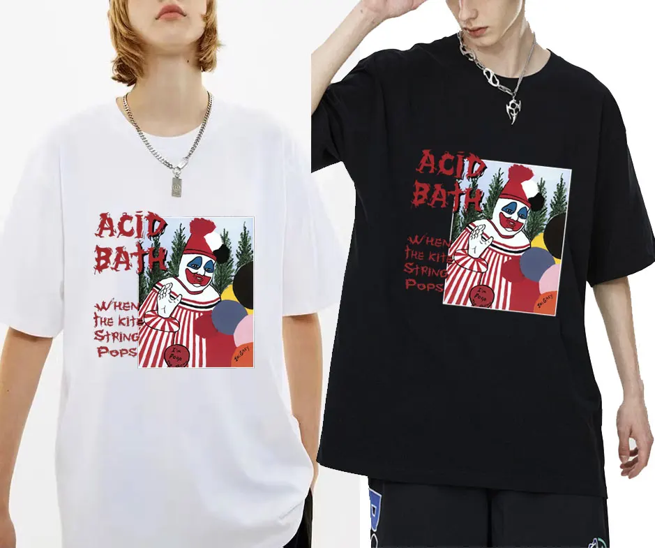 Acid Bath Print Tshirt Psychic Tv Coil Sludge Metal T Shirts Men Tees Shirt Summer Soft Cotton T-shirt Women Cool Short Sleeve