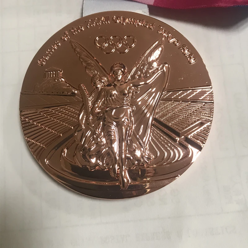 

1 PC 2020 Gold Silver Bronze Medals Sport Player Award Athlete Badge Medal with Ribbon