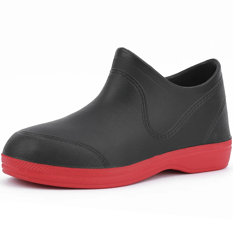Rain Boots Women Rubber Anti-skid Ankle Shoes Slip On Round Toe Waterproof Snow Boots Female Lightweight Warm Winter Footwear