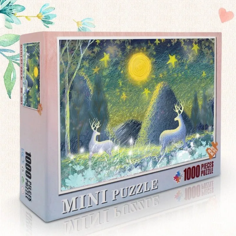 1000 шт. пейзаж мини Бумага головоломки украшения дома для взрослых и детей подарок
