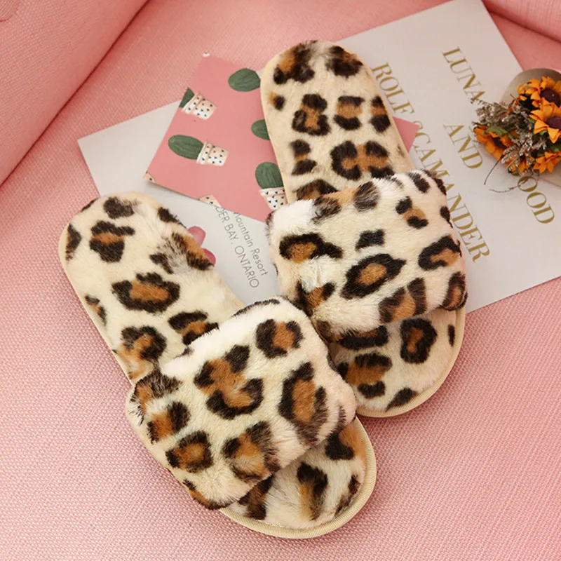 Женские тапочки 2020 Домашние Нескользящие теплые пушистые плюшевые Обувь с