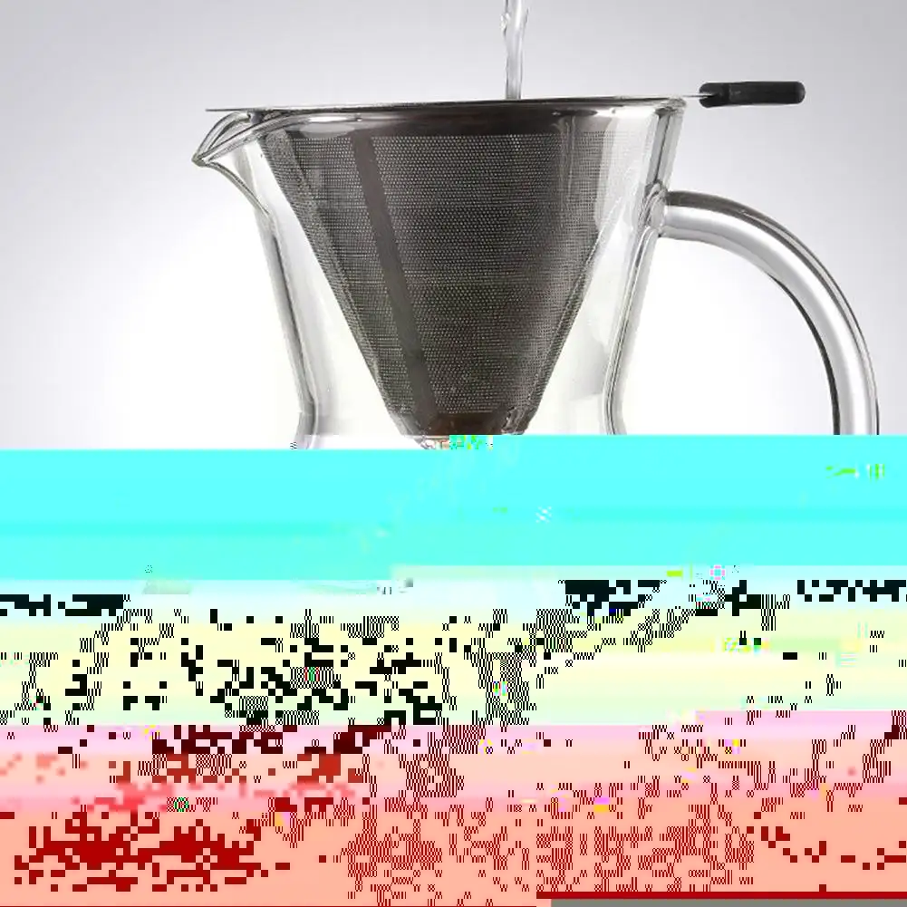 

Coffee Filter Cup Steel Hand Coffee Maker Without Filter Drip Filter Double-Layer Funnel Filter Coffee Paper C6N8