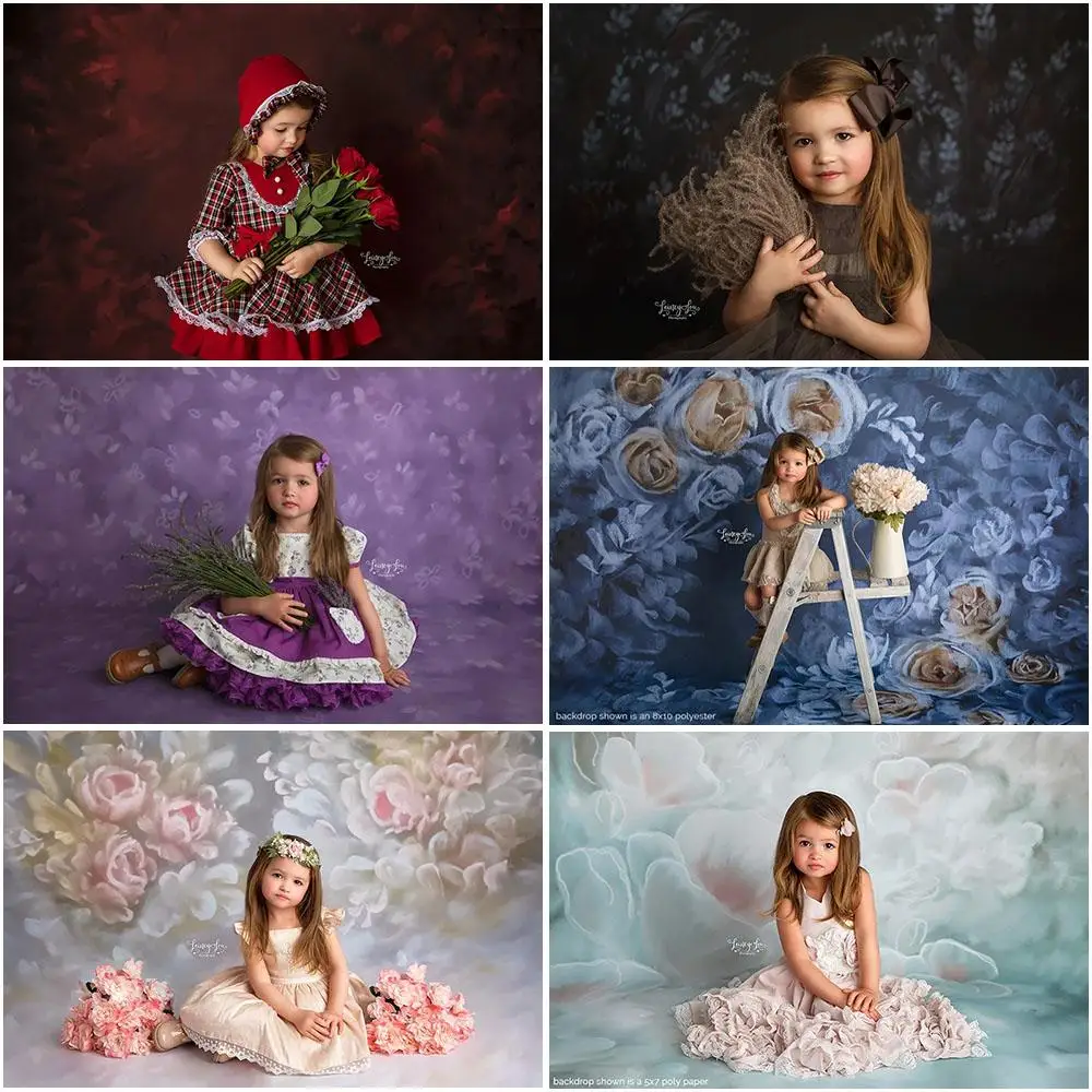 

Текстурированные фоны Nitree для фотосъемки с изображением цветов ручной росписи Ретро Цветочный портрет фото реквизит фон для студийной буд...