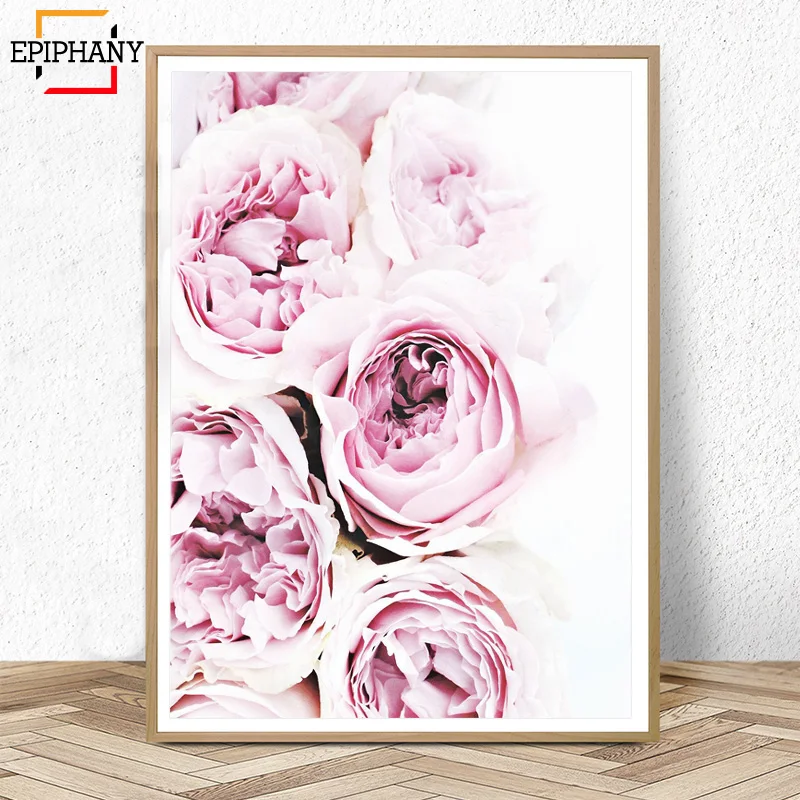 

Pink Peonies Print Floral Wall Art Blush Peony Canvas Painting Pictures Modern Home Decor Bedroom Living Room Wall Paintings