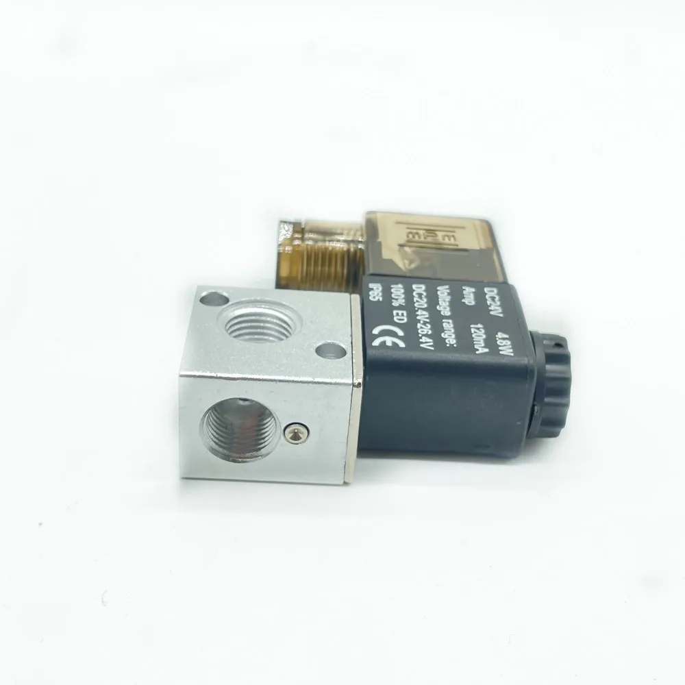 Один 3V1-08 24V DC 3 порта 2Pos 1/4 &quotBSP нормально закрытый соленоидный воздушный клапан