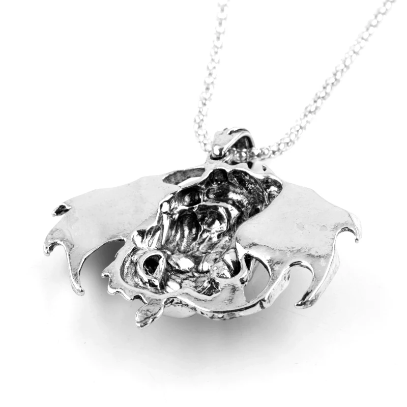 

Fashion Punk hip-hop Dragon Pterosaur skull Pirate Halloween Necklaces Gift For Friends Women/Men