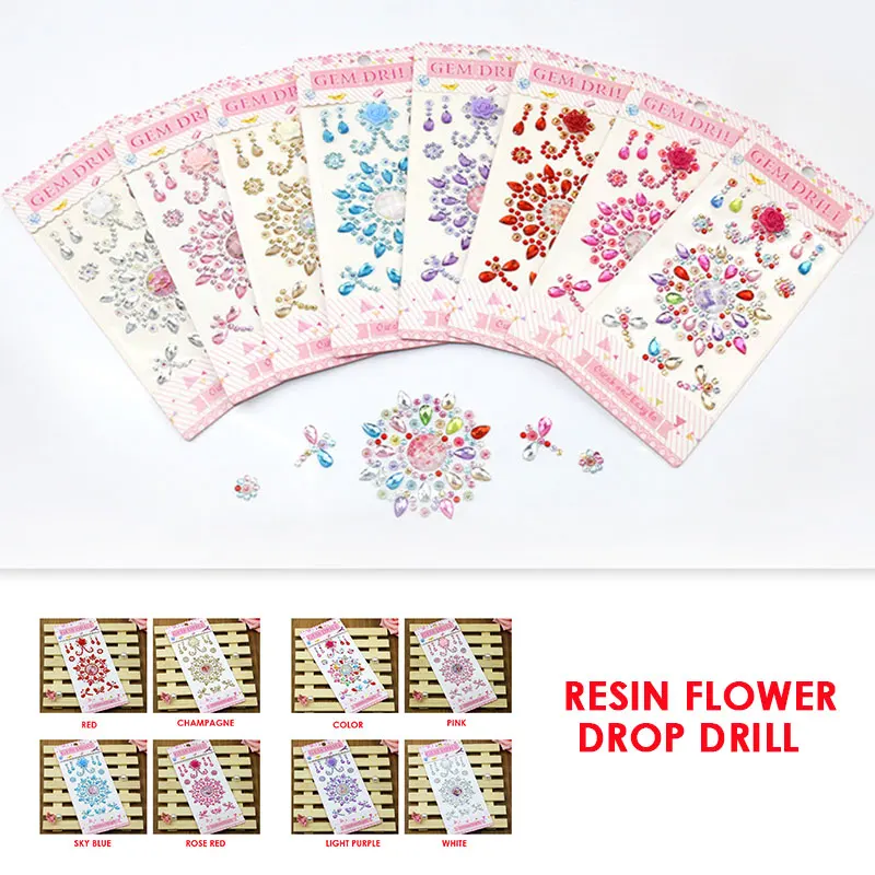 Пластиковые наклейки с кристаллами для стемпинга украшения нот милые бумажные